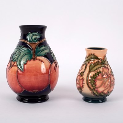 Lot 83 - Moorcroft Pottery, two trial vases: one in a...