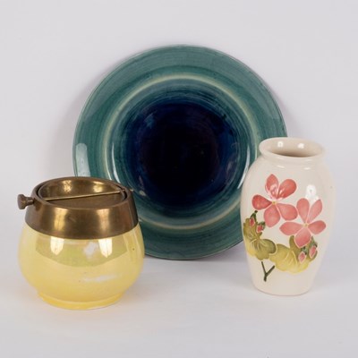 Lot 84 - Moorcroft Pottery, three pieces: a vase...