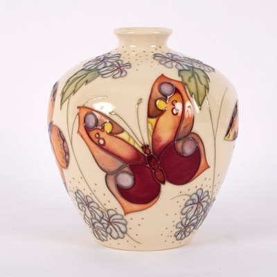 Lot 89 - Moorcroft Pottery, a Butterflies vase, design...