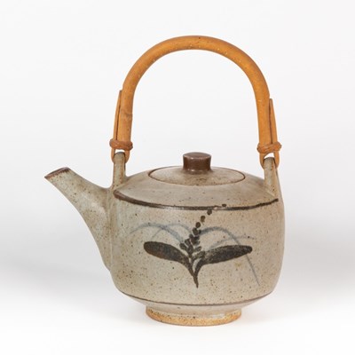 Lot 111 - Lowerdown Pottery, a stoneware teapot, grey...