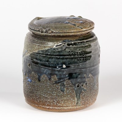 Lot 113 - Don Reitz (1929-2014), a lidded stoneware jar,...