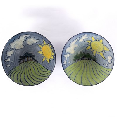 Lot 121 - Tessa Fuchs (1936-2012), a pair of earthenware...