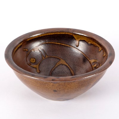 Lot 129 - Manner of Svend Bayer, a glazed earthenware...