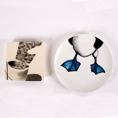 Lot 200 - Irene Bell (born 1960), a shaped dish with...