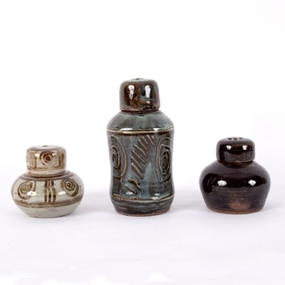 Lot 220 - Hassan Lapai at Abuja Pottery, three screw top...