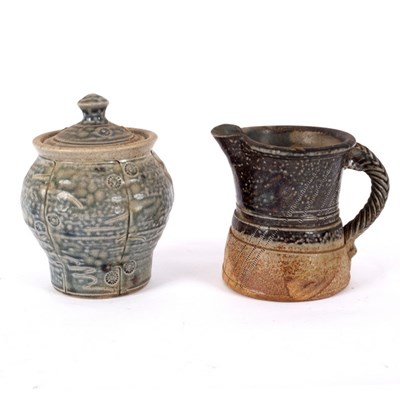 Lot 236 - Jane Hamlyn (born 1940), a saltglaze jug with...