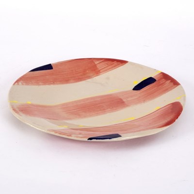 Lot 252 - Sandy Brown (born 1946), a painted pottery...