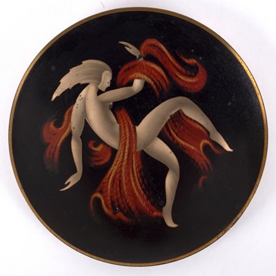 Lot 263 - WMF, an Ikora Art Deco circular metal plaque,...