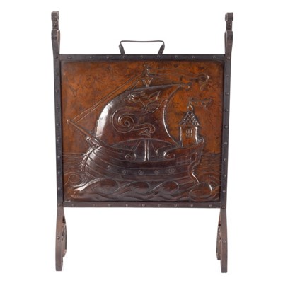 Lot 271 - An Arts & Crafts Newlyn style copper...
