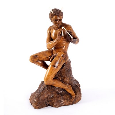 Lot 283 - Ian Norbury (born 1948), Pan, an elm and bone...