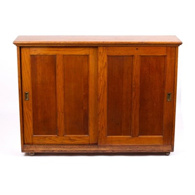 Lot 334 - A Victorian Arts & Crafts oak stationery...