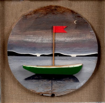 Lot 356 - Simon Laurie (born 1964)/Night Boat/signed and...