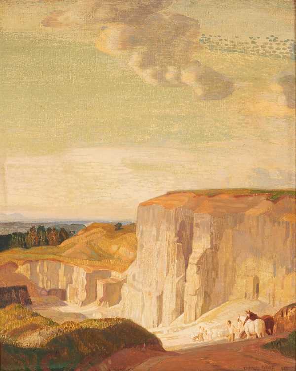Lot 369 - Charles March Gere (1869-1957)/A Quarry in the...