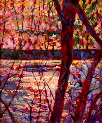 Lot 396 - 20th Century/Water Glow/unsigned/oil on canvas...