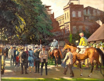 Lot 410 - 20th Century/The Old Ascot/oil on canvas, 60cm...