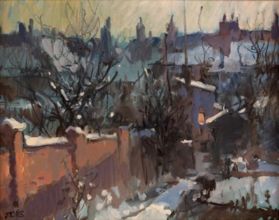 Lot 436 - T Oliver Elmes (1934-2011)/November Snow in...