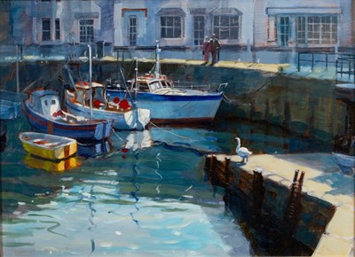 Lot 461 - Michael B Edwards (1939-2009)/Harbour Scene,...