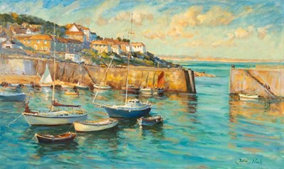 Lot 471 - John Neale (Contemporary)/Mousehole/oil on...