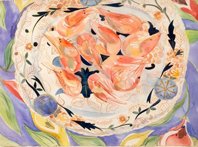Lot 486 - Jenny Devereux (born 1945)/Shrimps on a...