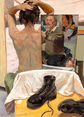 Lot 496 - J W Wells/Liz Putting Her Hair Up/initialled;...