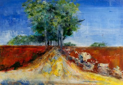 Lot 516 - 20th Century/Landscape with Field and...