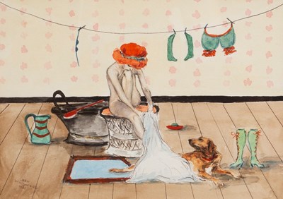 Lot 517 - Jean Woodward (Contemporary)/Bathtime with the...