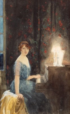 Lot 545 - James Durden (1878-1964)/Elegant Young Lady at...