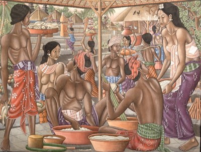 Lot 549 - Dewa Putu Bedil (1921-1999)/Preparing the...