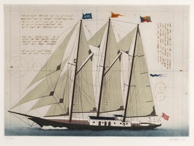 Lot 632 - Alois Janak (born 1924)/Clipper at Sea/signed...