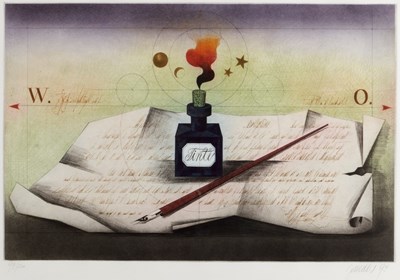 Lot 633 - Alois Janak (born 1924)/Pen and Ink Pot/signed...