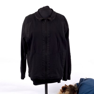 Lot 645 - An Issey Miyake zipped through black biker...