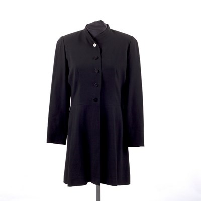 Lot 649 - A Jean Muir wool crepe Nehru style...