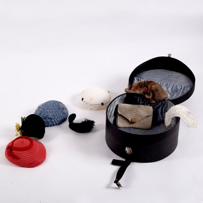 Lot 663 - A Liberty white circular hat and sundry...