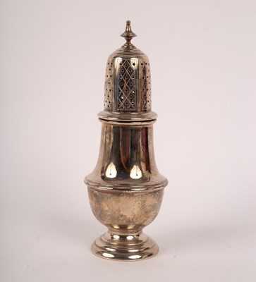 Lot 8 - A George III style silver sugar caster, Deakin...