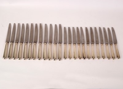 Lot 37 - A set of twelve silver handled dessert knives...