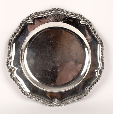 Lot 55 - A George II silver plate, George Wickes,...