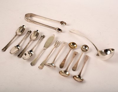 Lot 75 - A pair of George III silver sugar nips,...