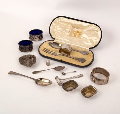 Lot 78 - An Edwardian silver Christening set, Francis...