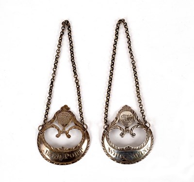 Lot 94 - A pair of George III provincial silver wine...