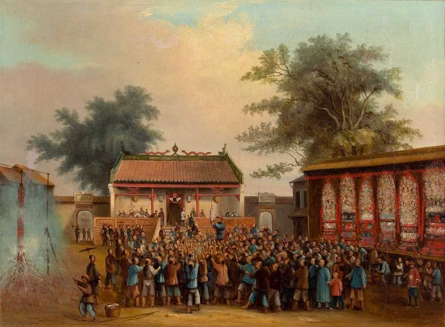 Lot 484 - 19th Century Chinese School/A Gathering/a...