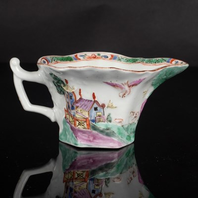 Lot 870 - An important early Worcester creamboat, circa...