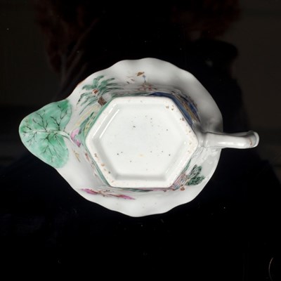 Lot 870 - An important early Worcester creamboat, circa...