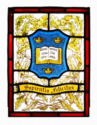 Lot 21 - Two 19th Century stained glass leaded panels,...