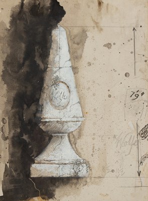 Lot 24 - Pauline Whitehouse/Design For An Obelisk/mixed...