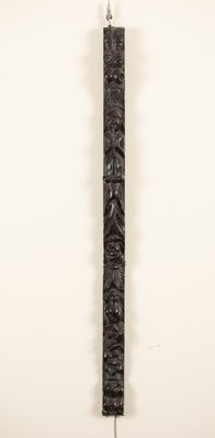 Lot 28 - A Jacobean style oak caryatid support carved a...