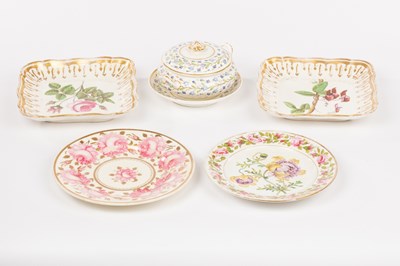Lot 59 - An English botanical plate painted with and...