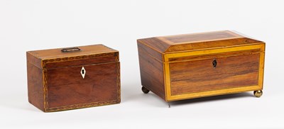 Lot 75 - An early 19th Century satin birch tea caddy...