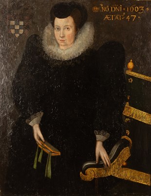 Lot 78 - English School, early 17th Century/Portrait of...