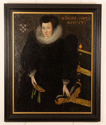 Lot 78 - English School, early 17th Century/Portrait of...