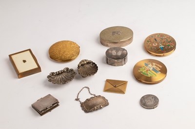 Lot 127 - An Italian 800 standard silver box, oval with...